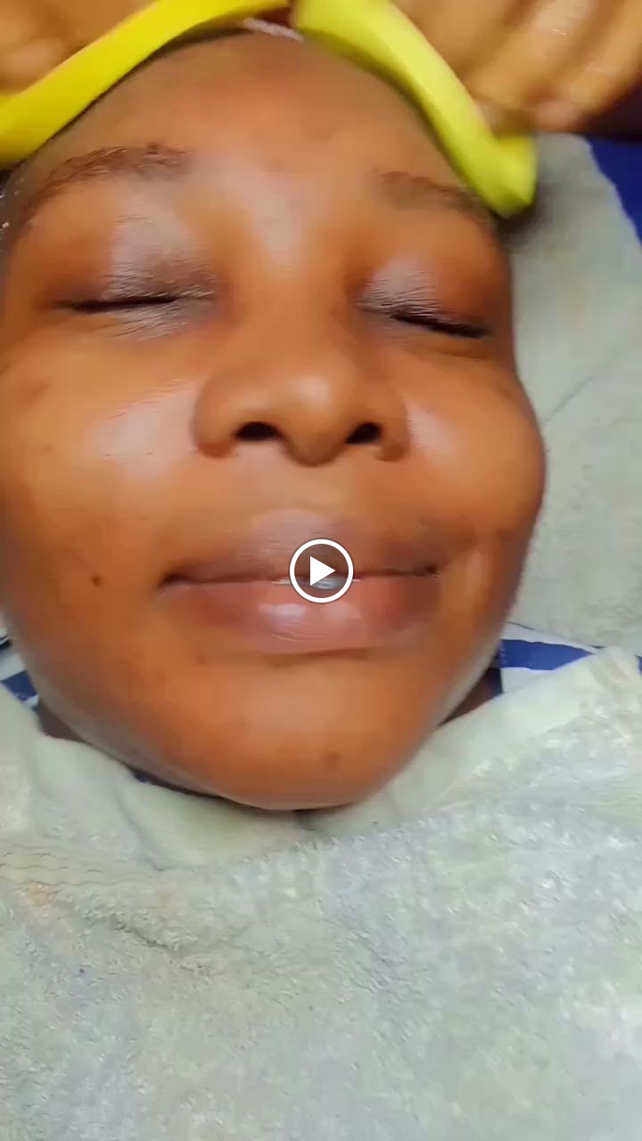 Facial treatment with a professional skincare tool