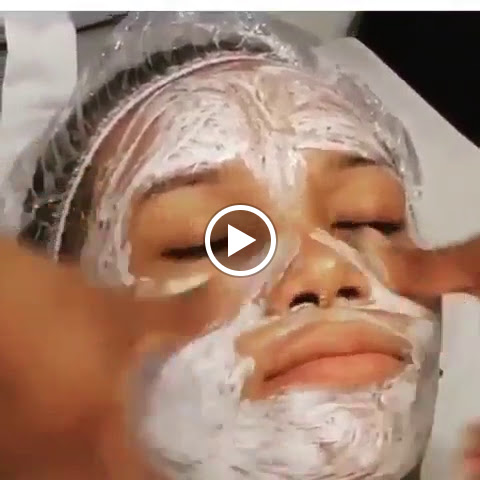 Face mask applied during a facial