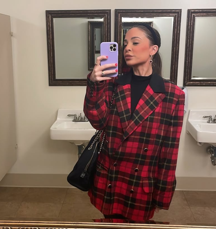 Mirror photo in a plaid blazer shared on the Andrea Massage and Spa Google Business Profile